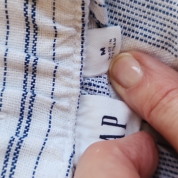 NWT Banana Republic Gap wide leg striped linen beach pants size medium - Picture 8 of 16